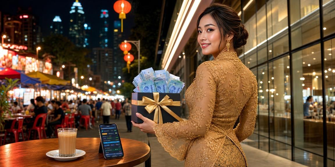 Pengguna wanita Kuala Lumpur menggunakan telefon untuk mengakses kasino mudah alih mytown88