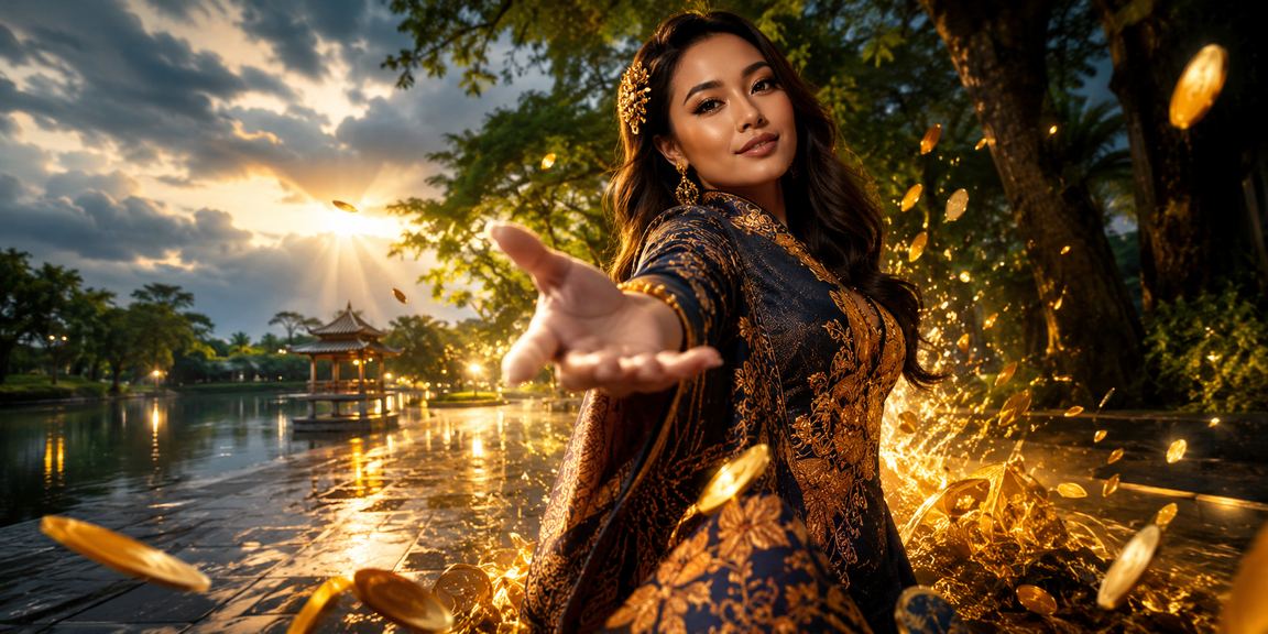 Pengguna Malaysia menikmati hiburan kasino dalam suasana batik tempatan yang meriah