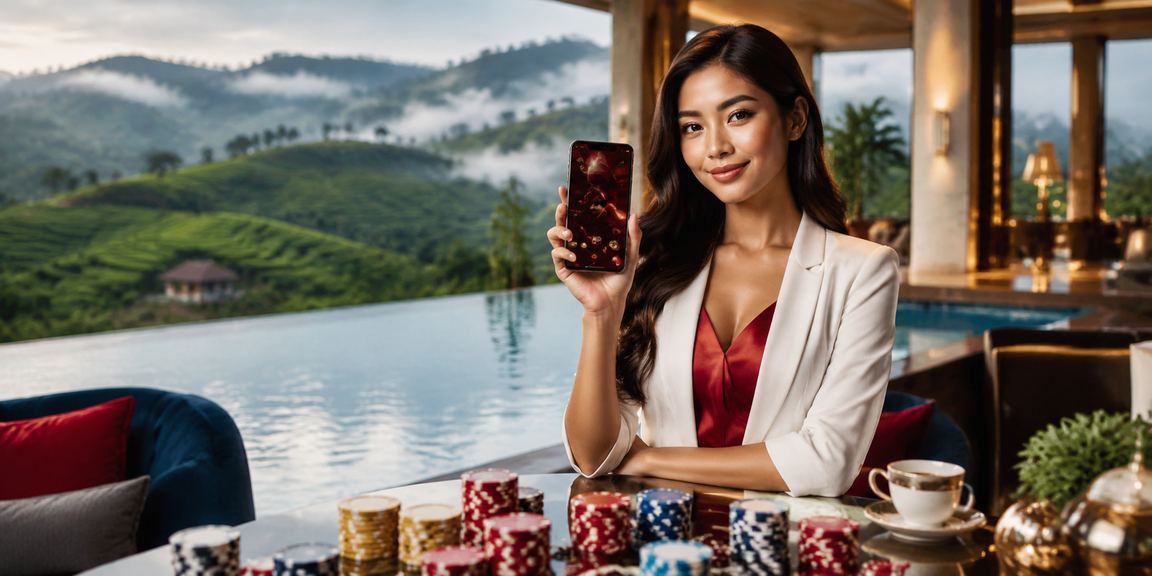 Pengguna Malaysia bermain kasino baccarat melalui telefon mudah alih dengan antara muka moden